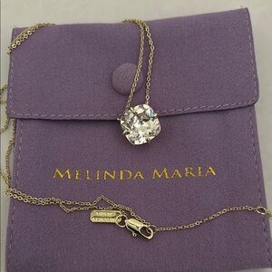 Melinda Maria Gold Necklace with Crystal Pendant Grand Empress